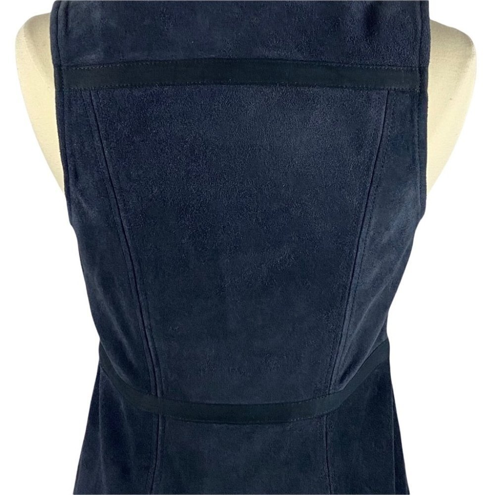 FREE PEOPLE Navy SUEDE Zip Dress / Tunic Top M - Picture 5 of 11